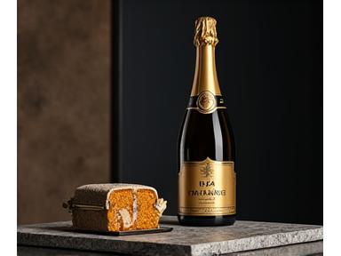 Image d'une bouteille de champagne de luxe avec des bulles fines, reflétant l'élégance et la qualité.