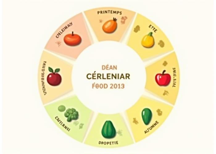 Calendrier visuel des fruits et légumes de saison pour chaque mois de l'année